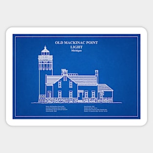 Old Mackinac Point Lighthouse - Michigan - AD Sticker